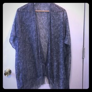 Light floral shawl or beach cover up